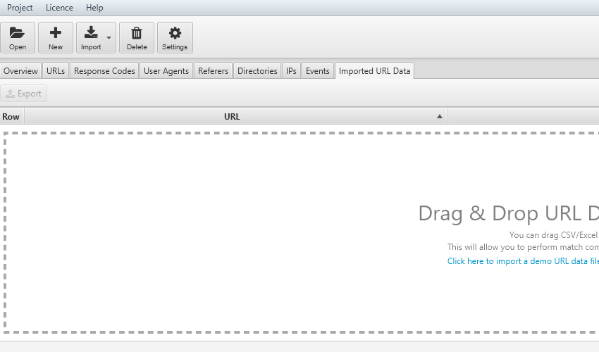 Confronto fra i file di log e i dati importati in Lof file Analyser