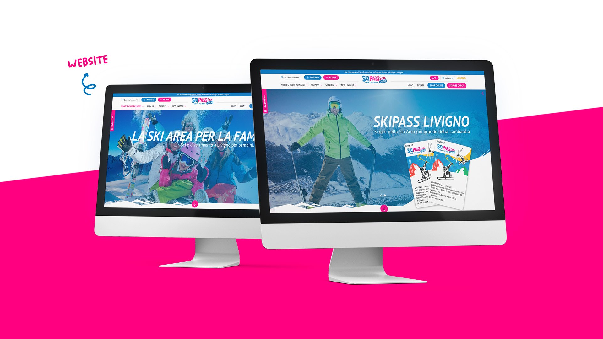 Sito web dello sci di Livigno realizzato da Webtek
